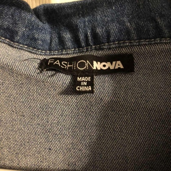 Denim Dress with Belt - Picture 2 of 2